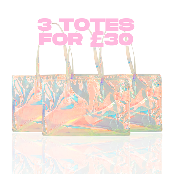 Northern Light Holographic Large Tote Bag