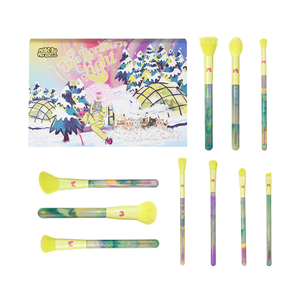 Northern Light 10 Piece Makeup Brush Set