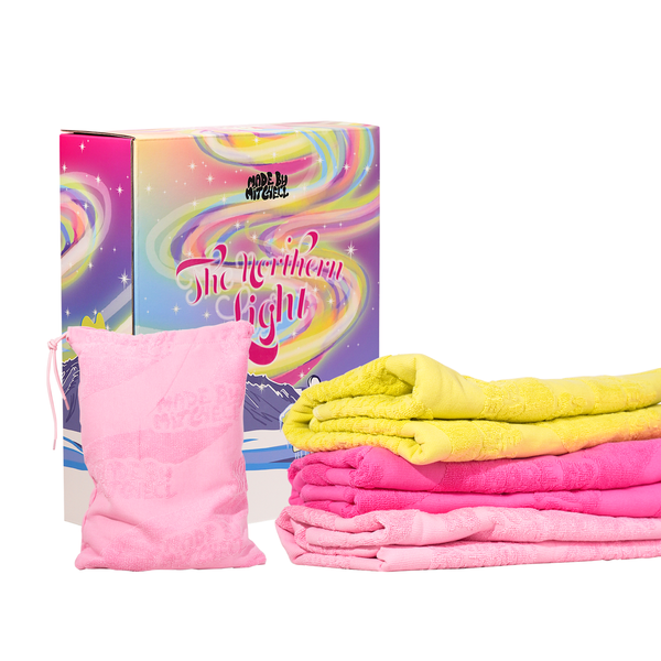 High & Dry Northern Light Towel With Drawstring Matching Bag