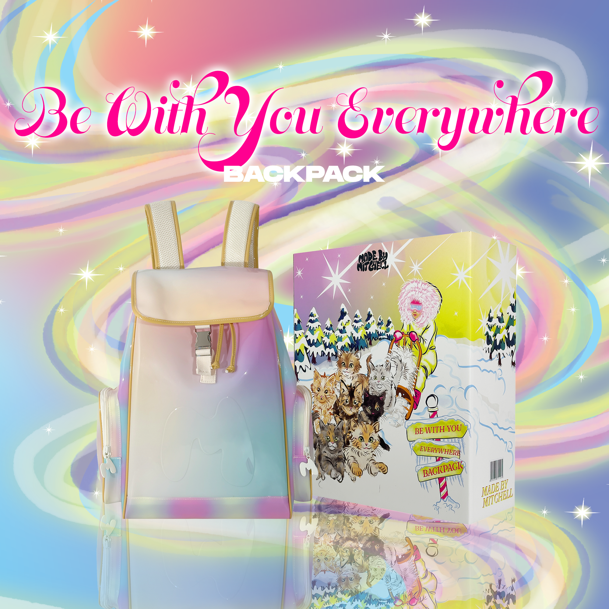 Northern Light Large Pastel Backpack - Be With You Everywhere