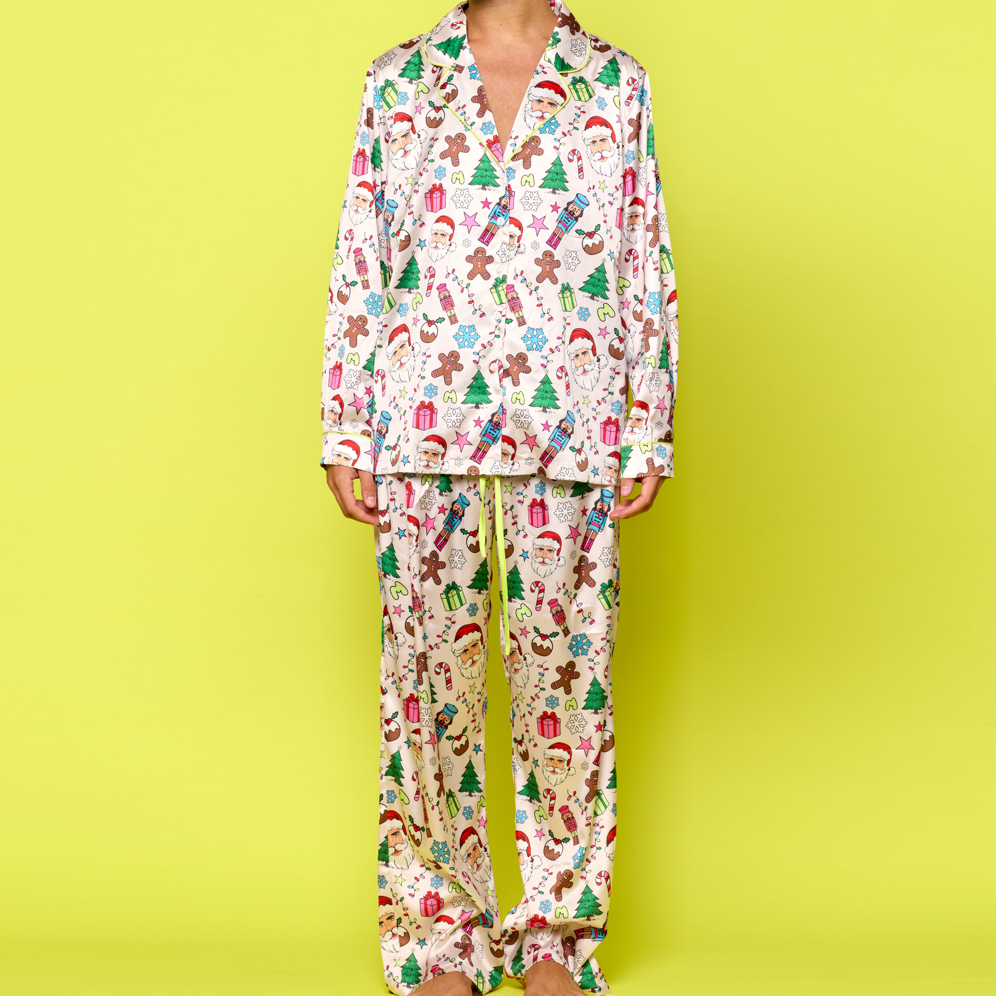 Jingle Jarmies - Includes FREE x3 Matching Face Mask & Scrunchie - Made By Mitchell