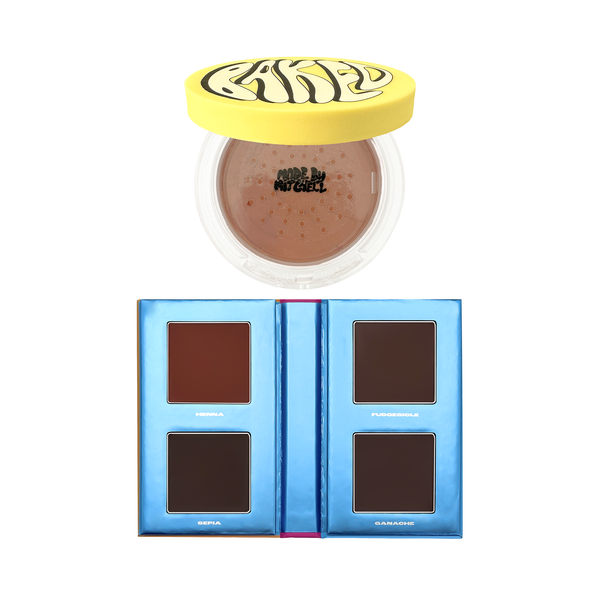 Soak & Sculpt Mini Blursh Book & Baked Loose Powder & Brush Bundle