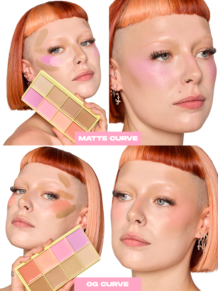 Curve Case Matte - Matte Cream Blusher & Bronzer Palette
