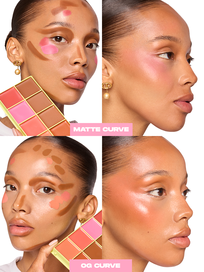 Curve Case Matte - Matte Cream Blusher & Bronzer Palette