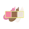 Mini Curve Case Cream Blusher, Bronzer & Highlighter Paletter Palette