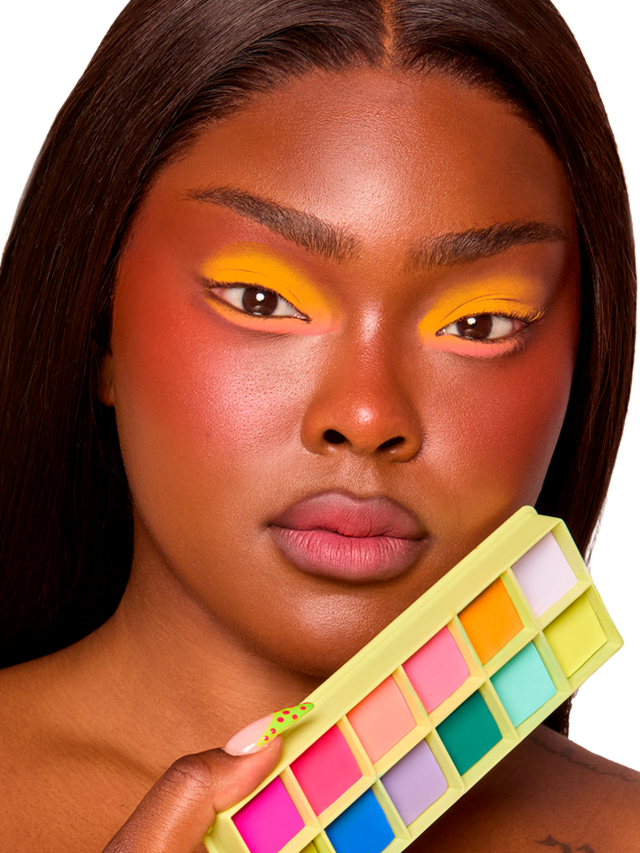 Color Cevales - Cosmetic Paint Palette & Spatula -borstel