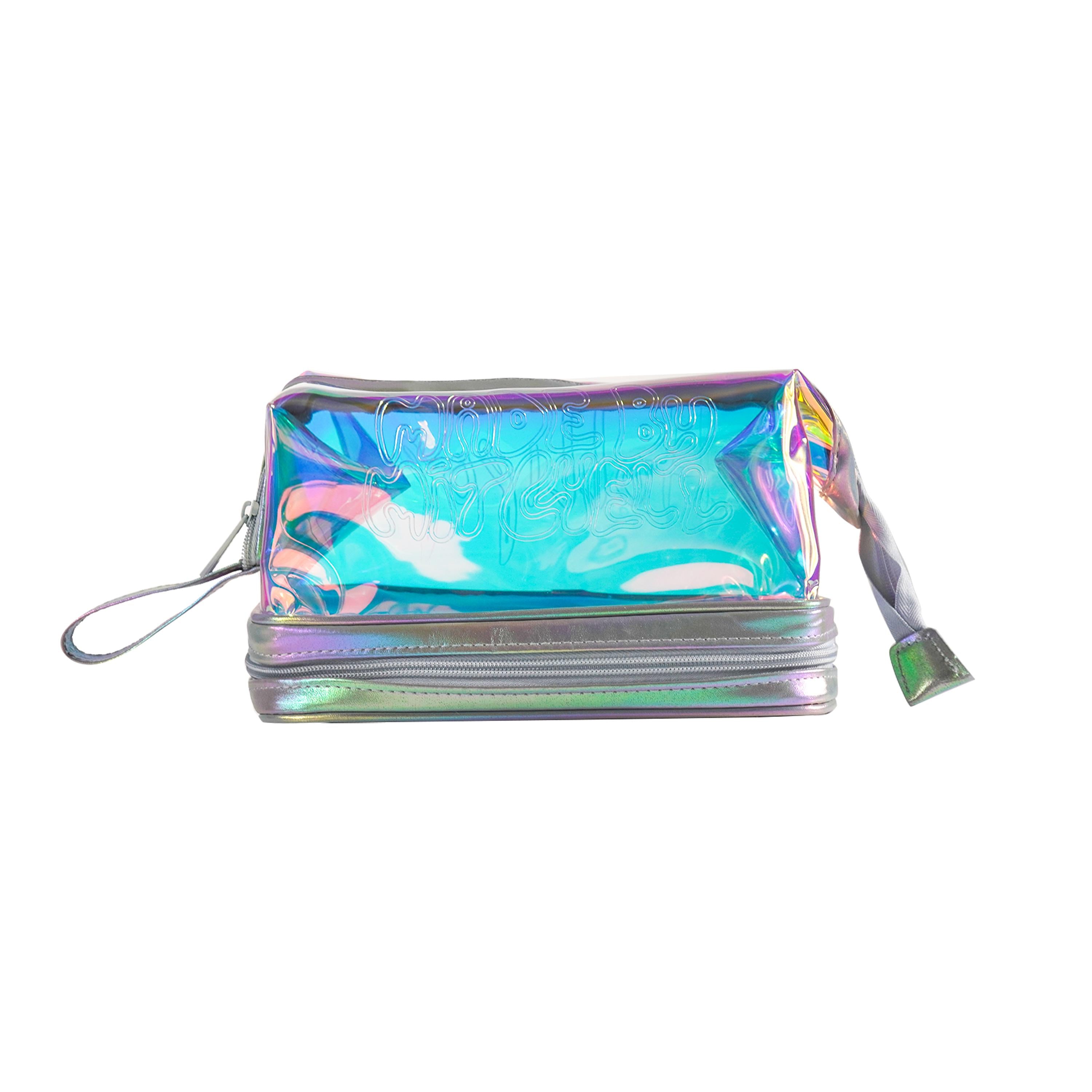 Holographic Jelly Clutch 4 Piece Makeup Mystery Bundle - Includes Palmoa's Home Gift Set