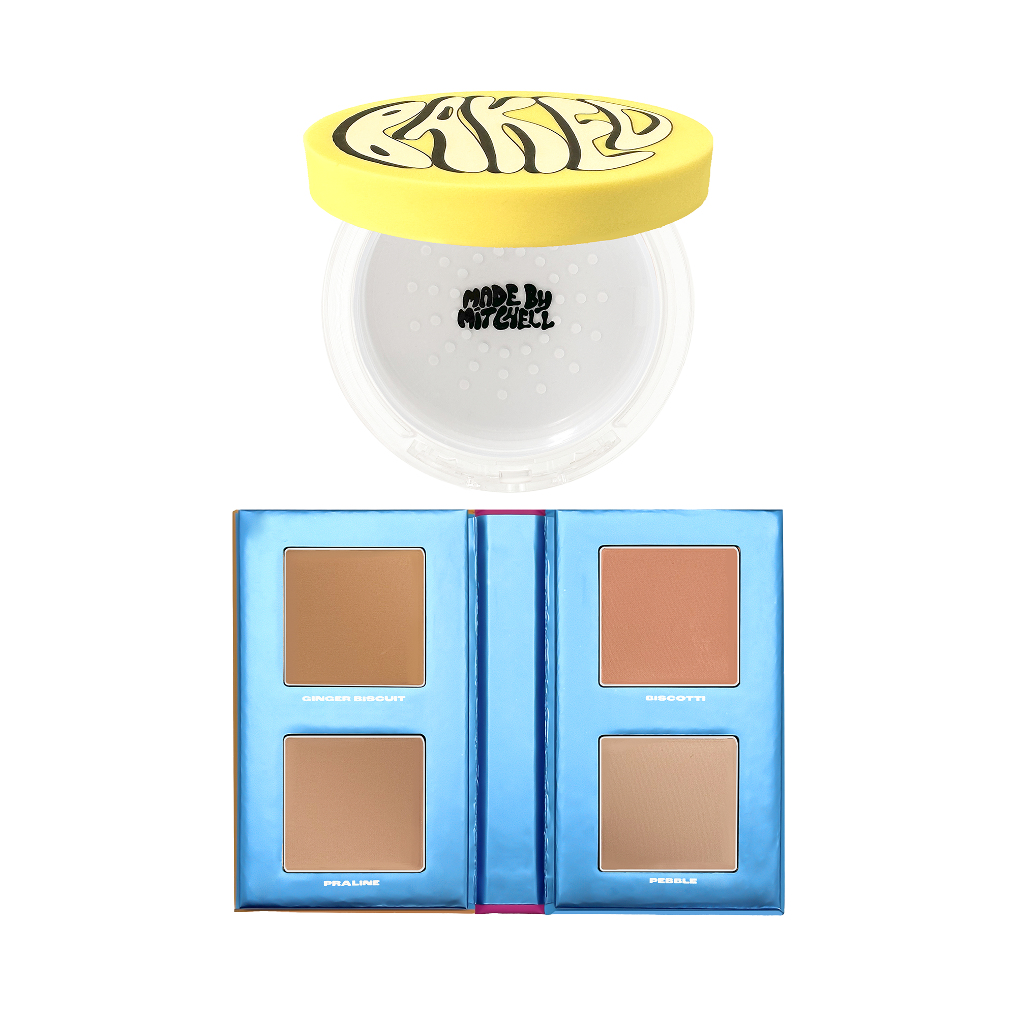Soak & Sculpt Mini Blursh Book & Baked Loose Powder & Brush Bundle