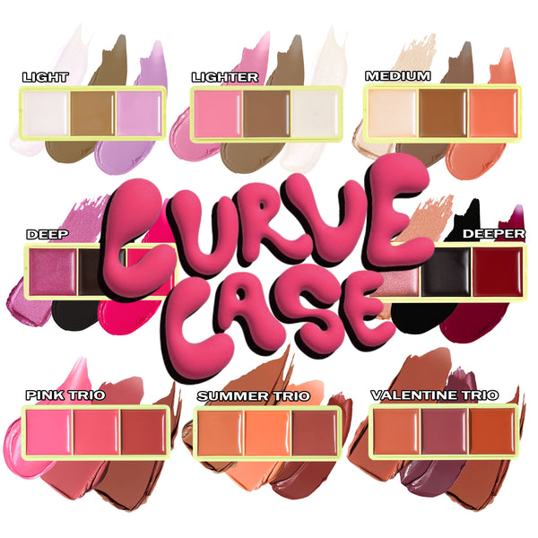 Mini Curve Case Cream Blusher, Bronzer & Highlighter Paletter Palette