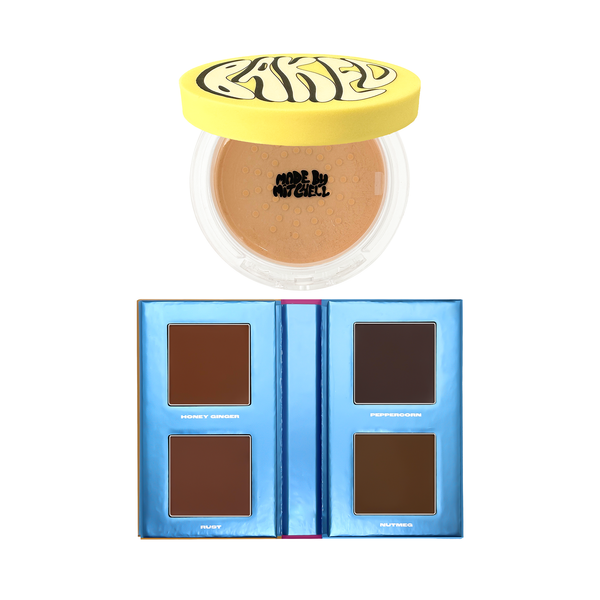 Soak & Sculpt Mini Blursh Book & Baked Loose Powder & Brush Bundle