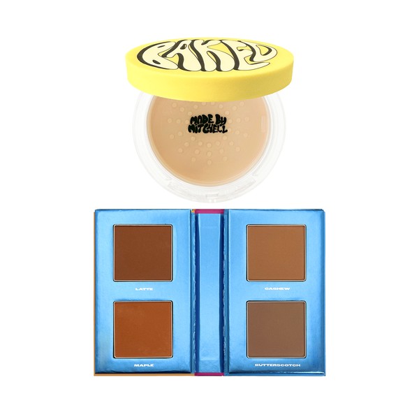 Soak & Sculpt Mini Blursh Book & Baked Loose Powder & Brush Bundle
