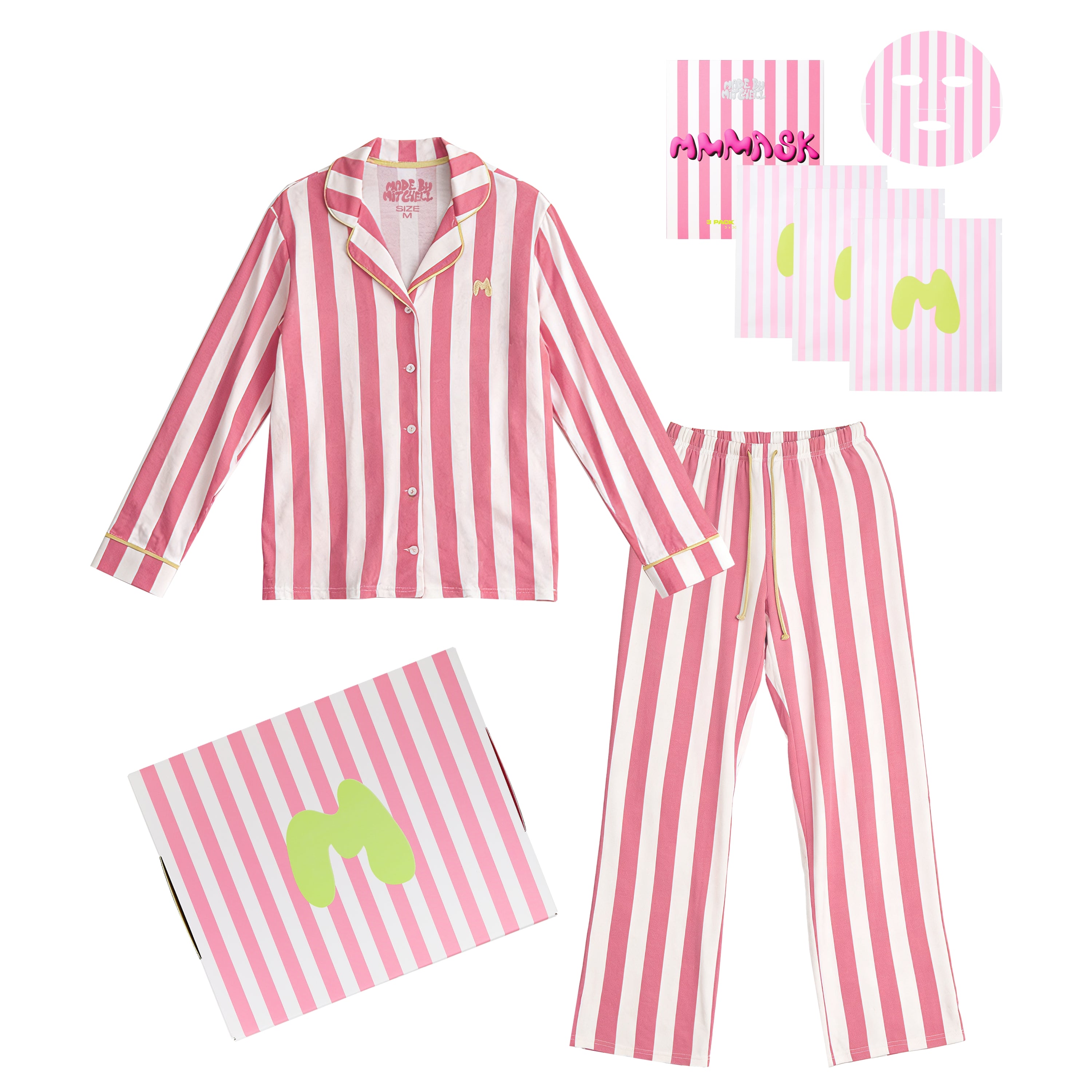 Spring Wardrobe Pyjamas - Includes x3 FREE Matching Face Masks