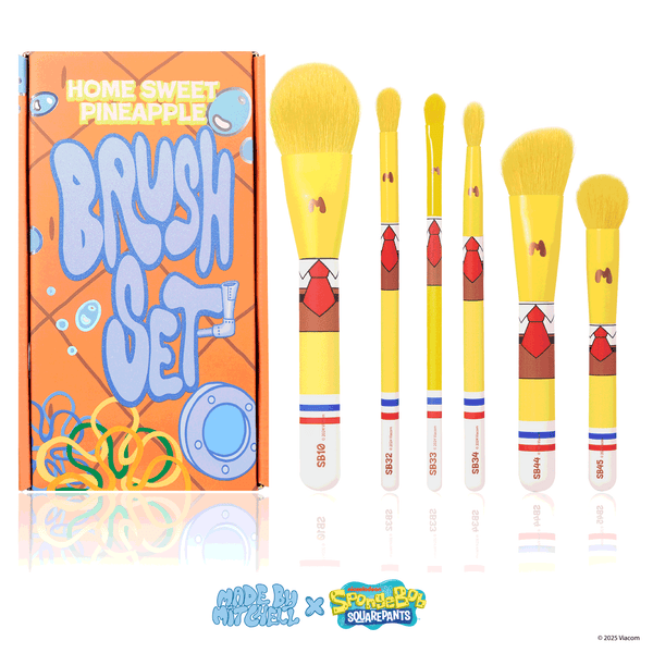 PRE-ORDER SpongeBob SquarePants - Six Piece Brush Set - Home Sweet Pineapple