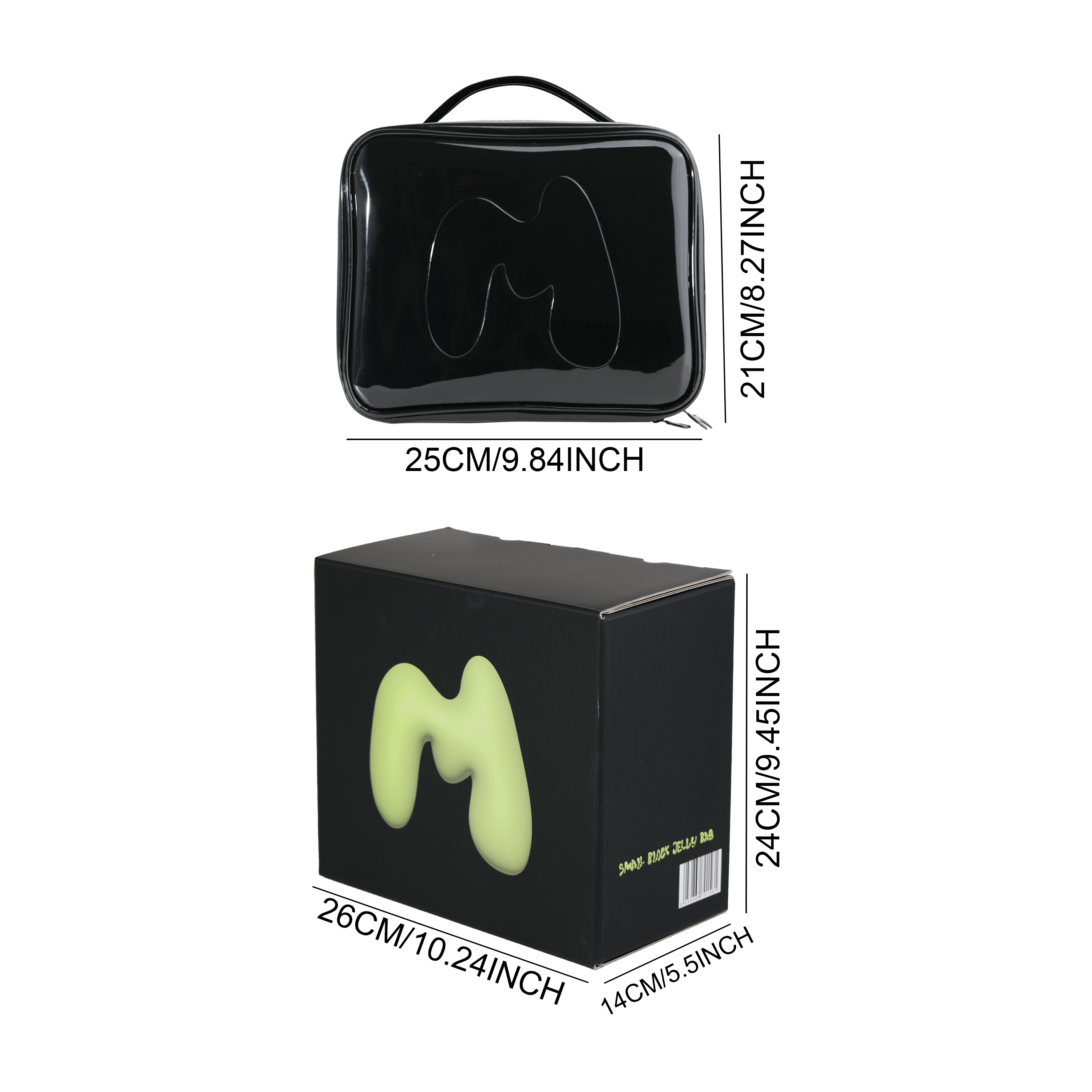 16 Piece Black Brush Set & Black Jelly Bag