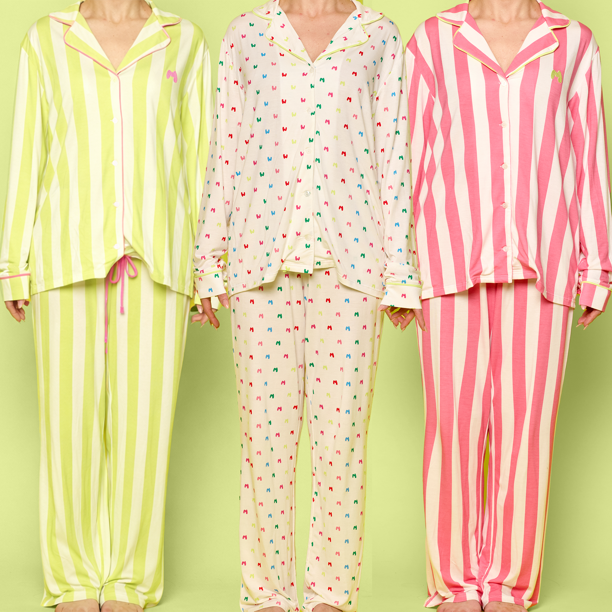 Spring Wardrobe Pyjamas - Includes x3 FREE Matching Face Masks
