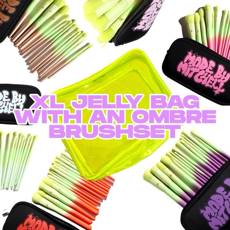 16 Piece Ombre Brush Set & FREE XL Green Jelly Bag